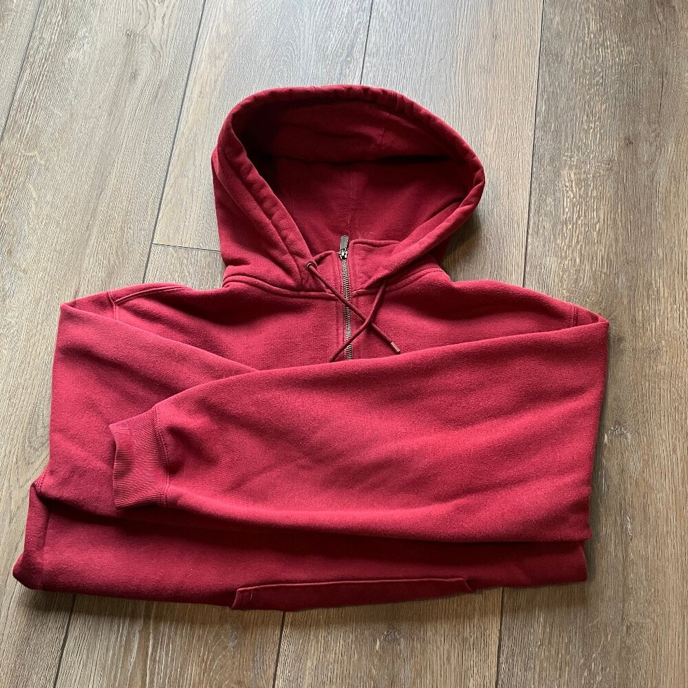 Men's Carhartt Cotton Hoodie in Wine Red Size L